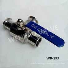 200wog SUS304 Tee Type Sanitary Ball Valve